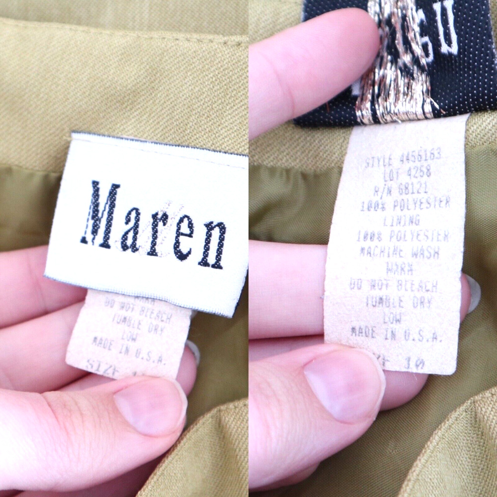Vintage 1970s Maren Size 10 Mod Go-Go Girl Mini Skirt Chartreuse Green - Picture 12 of 12